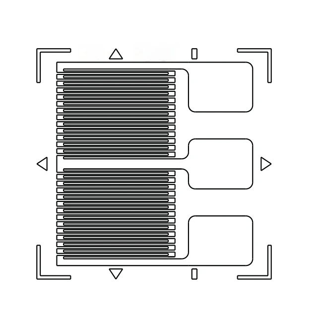 FB-A Strain Gauge Double Grids Three Solder Points