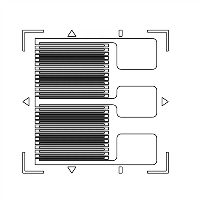 Félhíd kettős párhuzamos nyúlásmérők 4 ón forrasztási ponttal